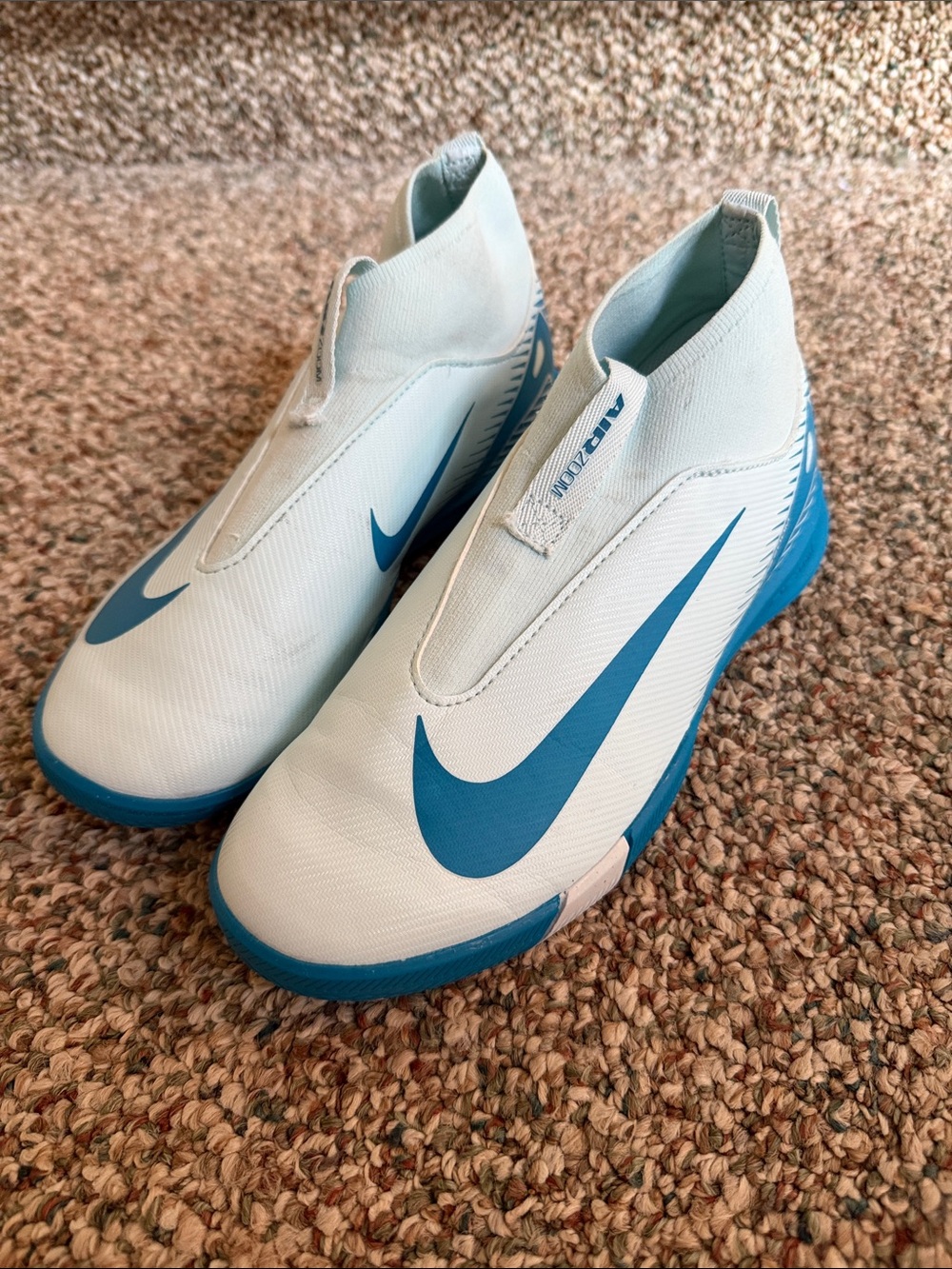 Nike Kids Blue Slip-On Indoor Soccer Shoes